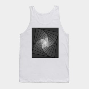 Gray to black spirals Tank Top